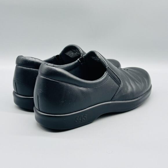 SAS Shoes Womens 7.5 Black Leather Tripad Comfort Viva Slip On Loafer Walking - Picture 8 of 12